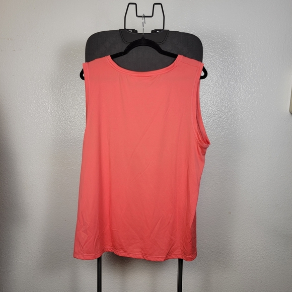 Karen Scott Workout Tank Top Womens size XL Pink Sleeveless Moisture Wick - Picture 2 of 7